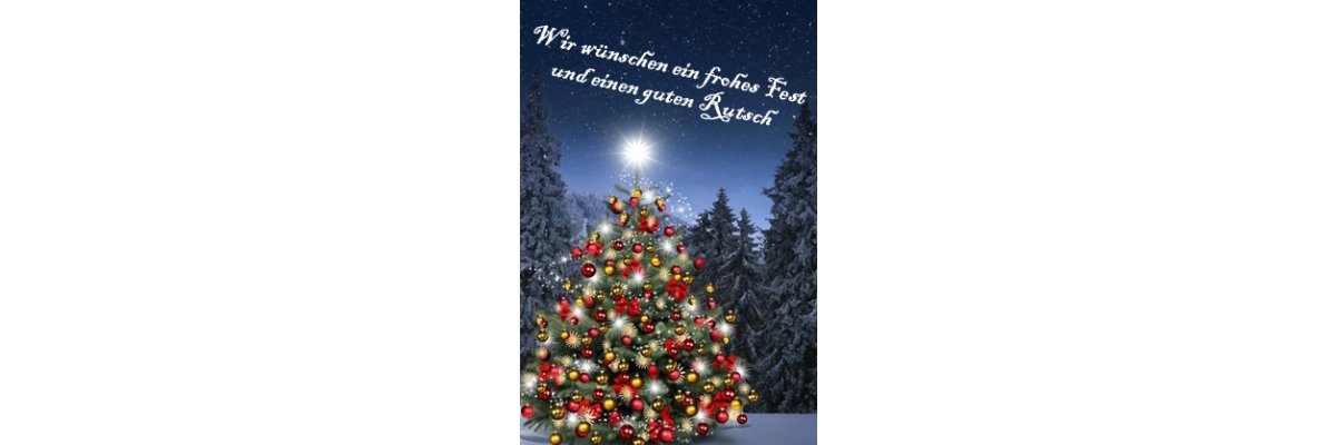 Betriebsferien 22.12. bis 05.01.2023 - 