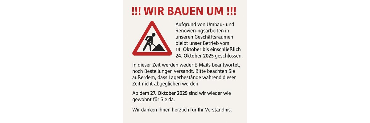 !!! WEGEN UMBAU GESCHLOSSEN !!! - 