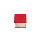 Leder Memo-Notizblock - Rot