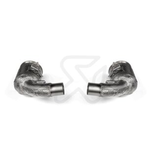 Akrapovic Verbindungsrohr Set mit Kat (Edelstahl) für Porsche 911 Turbo / Turbo S / Cabriolet / Sport Classic (992) BJ 2020 > 2024 (L-PO/SS/4)