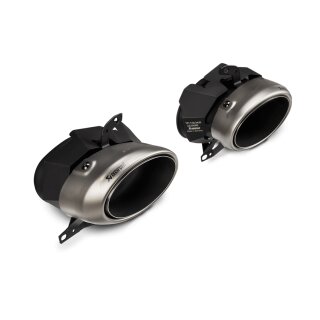 Akrapovic Endrohr-Set (Titan) für Porsche 911 Turbo / Turbo S / Cabriolet / Sport Classic (992) - OPF/GPF BJ 2020 > 2024 (TP-T/S/34)